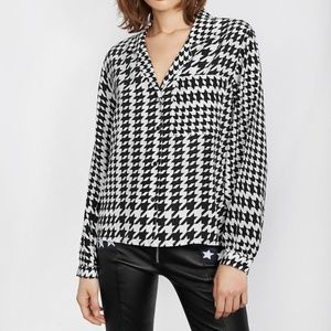 ANINE BING LILAH SHIRT - HOUNDSTOOTH - SIZE S